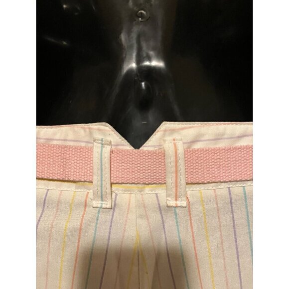 NWT Vintage Brittania Pentimento Cotton Pastel Rainbow Stripe Straight Leg Pants - Picture 5 of 10